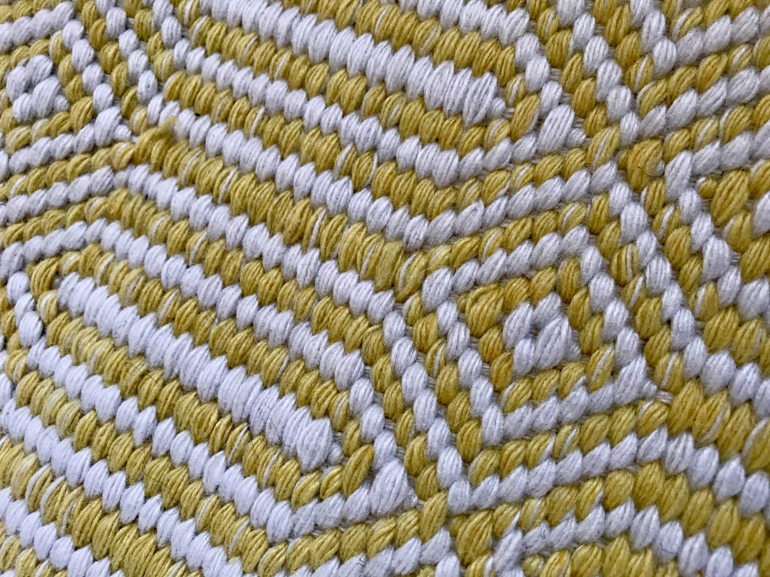 Yellow and White Geo Outdoor Rug - The Cinnamon Room