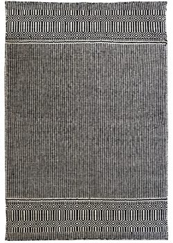 BLACK AND WHITE TRIBAL OUTDOOR RUG-min